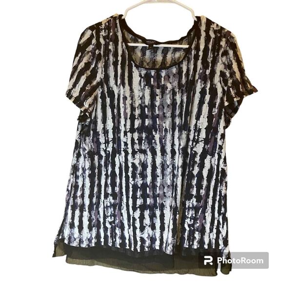Simply Vera VeraWang Short Sleeve Top Size 0X‎ - Picture 1 of 6